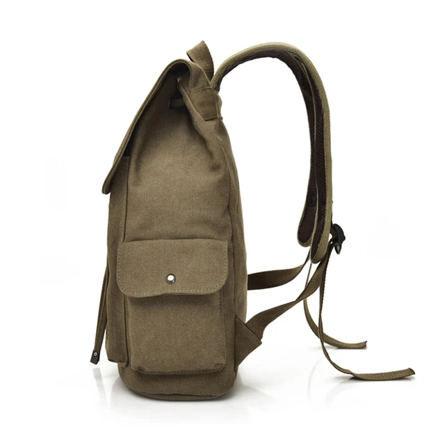 New High Quality Canvas Men Backpack Large Shoulder School Bag Rucksack For Boys Travel Fashion Camping Bags Fashion Simple Bags 5
