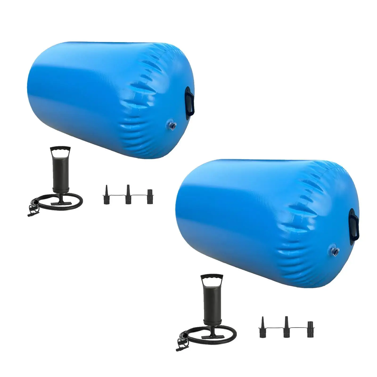 Gymnastics Barrel Air Roller with Air Pump for Kids Adults Home Gym Exercise