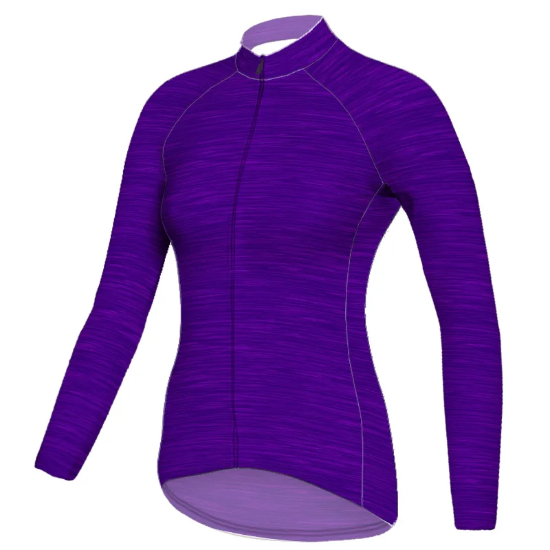 

Women's Purple Long Sleeve Cycling Jersey, Summer Jacket, Road MTB Shirt, Downhill Shirt, Sweatproof Shirt Wear, Cyclist Top