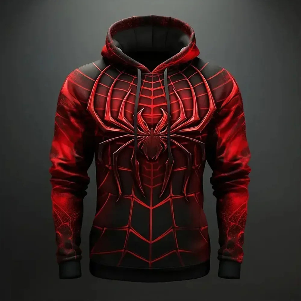 Men's Vintage Sweatshirt 3D Spider Print Casual Hoodie Jumper zip up hoodie,sweatshirt jacket,fleece hoodies,print hoodies