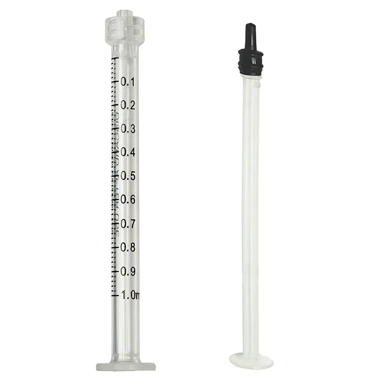 Laboratory Dedicated 1ml 1cc Luer Lock Syringe Sterilized Individual Packaging Injector Glue Dispener for Sampler Lab 100Pcs