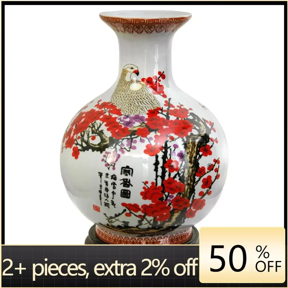 

Фарфоровая Ваза с цветами вишни, декоративное украшение для гостиной, двора и сада, декоративный декор, 12 дюймов