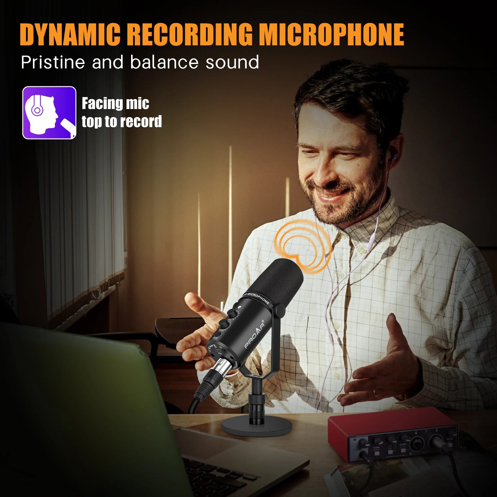 Podcast Microphone for Phone/Pad/PS4,Condenser Recording USB Microphone for  Computer,Metal PC Microphone for Gaming,ASMR,,Streaming Mic Kit