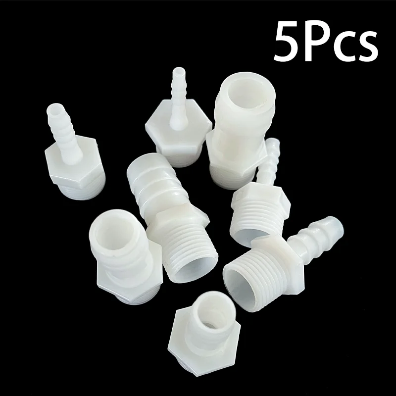 Water Pump Accessories 5pcs Plastic Male Thread Hose Connector G1/2 G3/4 Inch Pagoda Joint Water Pump Equipment Hose Nozzle Air Gas Irrigation Aquarium Quick Connect Fittings Air Pump Parts