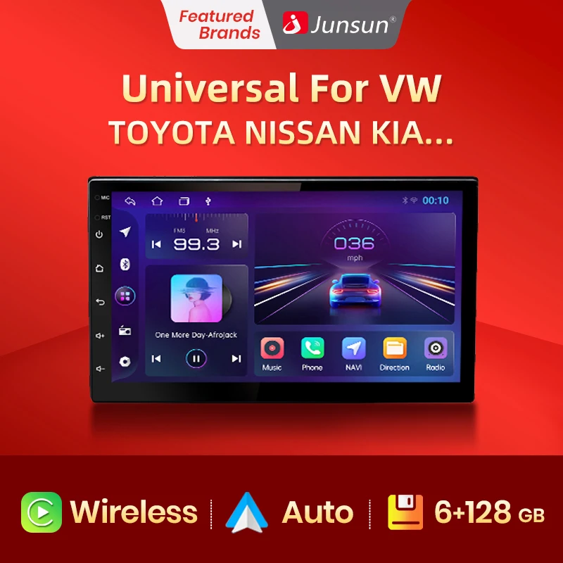 Junsun универсальный 7 &quot9" 10 "автомобильный радио мультимедийный плеер авто