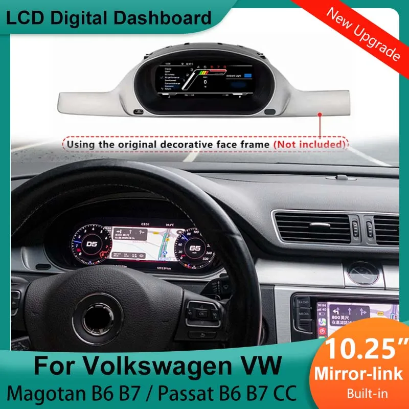 

Digital Dashboard Panel Virtual Instrument Cluster CockPit LCD Speedometer for Volkswagen VW Passat B7 CC B6 Magotan B6 B7