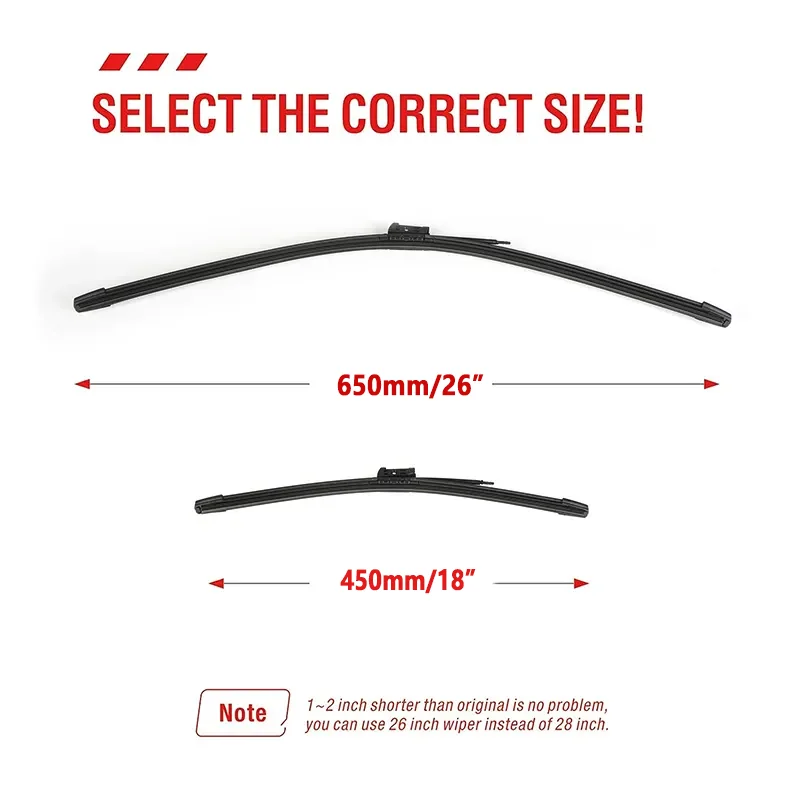 Car Wiper Front & Rear Wiper Blades Set For VW Golf MK 7 2012-2020 2019 2018 2017 2016 Windshield Windscreen 26"18"11" 4
