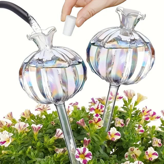 Glass Automatic Plant Watering Bulbs Shape Flower Plant Water Dripper Lightweight Houseplant Device Drip Irrigation System