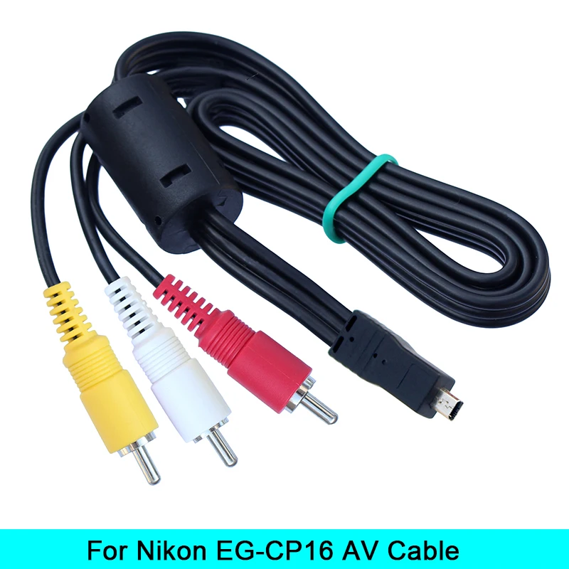 Nikon EG-CP16 AV 케이블(D5300 D3200 L840 P530 AW110 S9300 B500용) ? 3RCA 사진 재생 및 HD 비디오 출력을 위해 TV에 연결