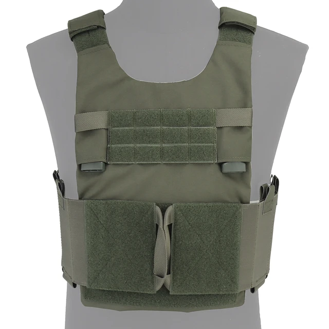 Low Vis LV-119 Slick Plate Carrier Tactical Quick Release Vest w/ Mag  Cummerbund