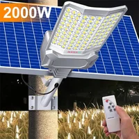 2000W Solar Lights Outdoor Solar Street Lamp Waterproof Sports Remote Control Safety Lighting Garden Decoration Gardening Light 1