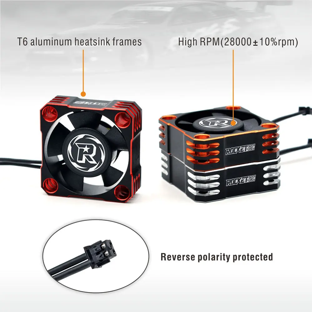 2PCS Rakete RC 25mm 30mm 35mm 40mm 50mm Wärmeableitung Lüfter Graphit fan Abdeckung Für Bürstenlosen Motor ESC RC Auto Teil – Detail 9