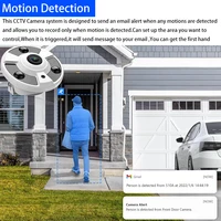 8MP 4K POE IP Camera 1.7MM Fisheye Lens Panoramic IPC Camera Motion Detection Audio Record Dome H.265 Security CCTV Camera 4