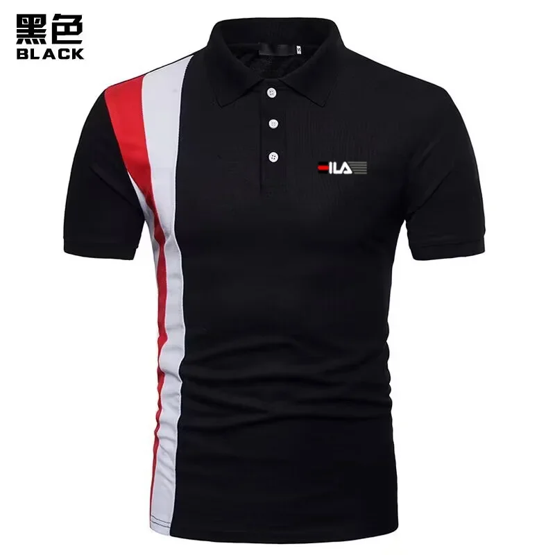 

2024 New Men's Polo Shirt Summer Casual Short sleeved Top Flip Collar Slim Fit T-shirt Handsome Jogging Fitness Sports Wear