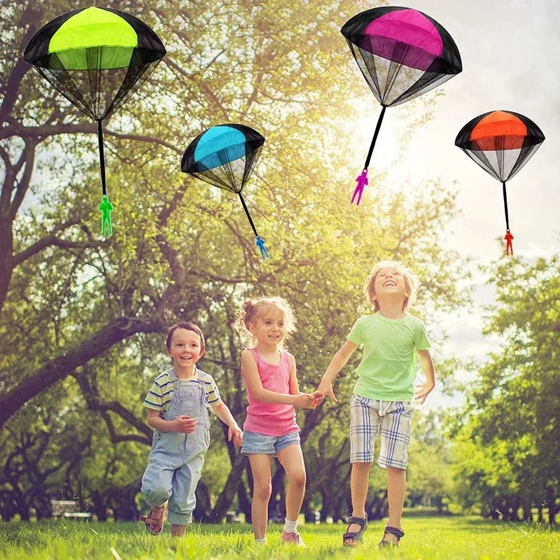 Kids Hand Throwing Parachute Toy For Children's Educational Parachute With Figure Soldier Outdoor Fun Sports Play Game 3