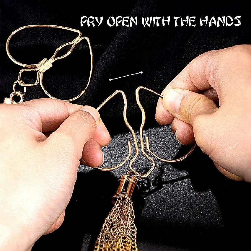 Gold Heart Nipple Clips With Pendant Tassels Non Piercing Jewelry_voghion.com