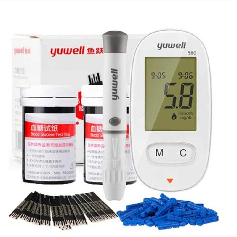 

YUWELL 580 Blood glucose meter diabetes glucometer test strips glucose meter diabetes accessories blood sugar monitor!