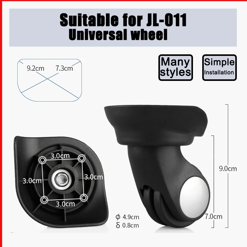 Suitable for JL-011 Suitcase Carrying Wheel Suitcase Replacement Accessories Replacement Universal Wheel Luggage Repair Pulley