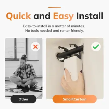 SmartCurtain | Motorized Curtain | Turn Your Current Curtains into Electric, Automated Drapes | Smart Home Smart Curtains 2
