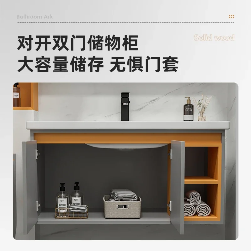Ceramic Whole Washbin Bathroom Cabinet Combination Bathroom Table Wash Basin Wall-Mounted Washbasin