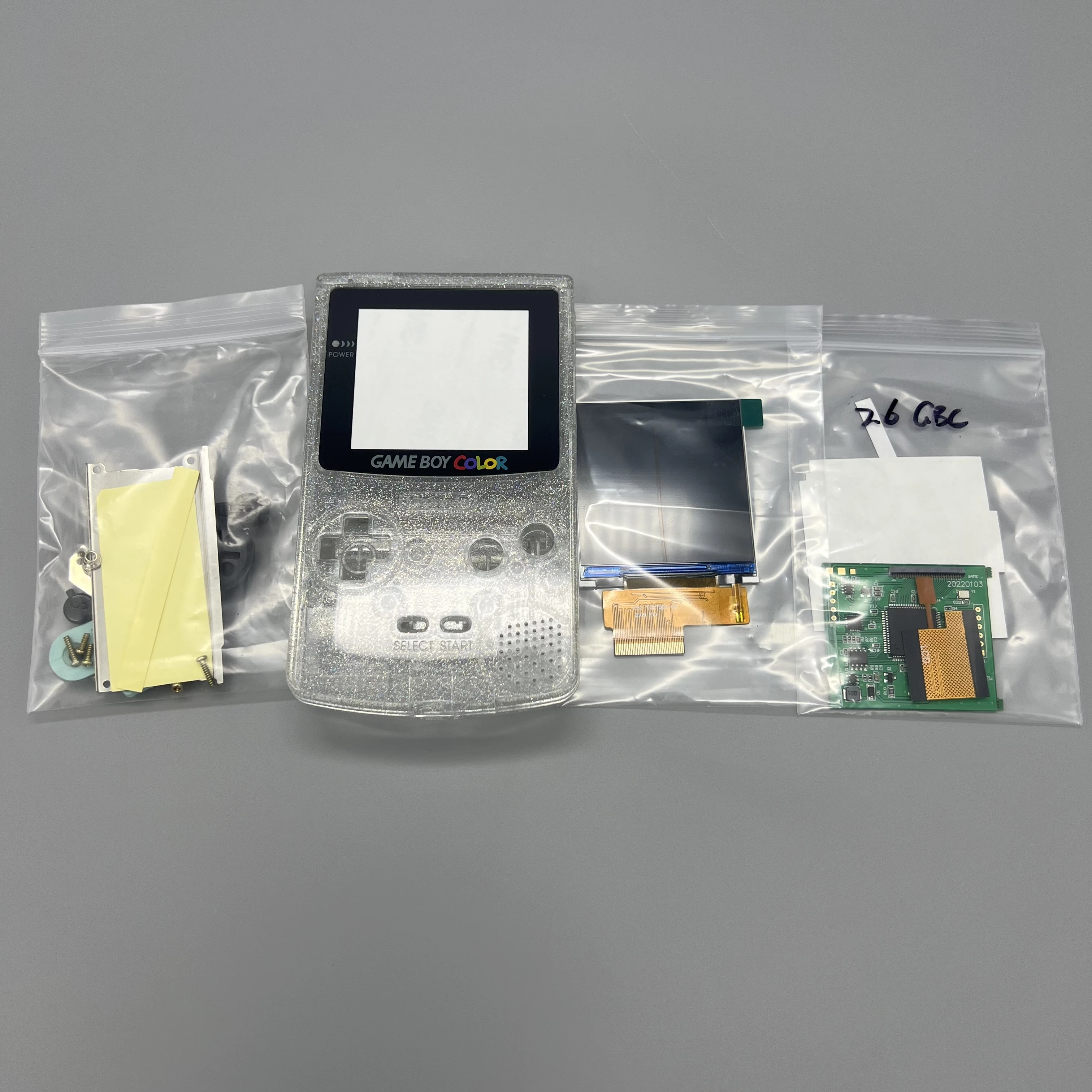 

2.6 Inches GBC IPS LCD And New Shell For Nintendo/GBC Gameboy Color.Support Pixel Display. No Need To Cut The Shell.