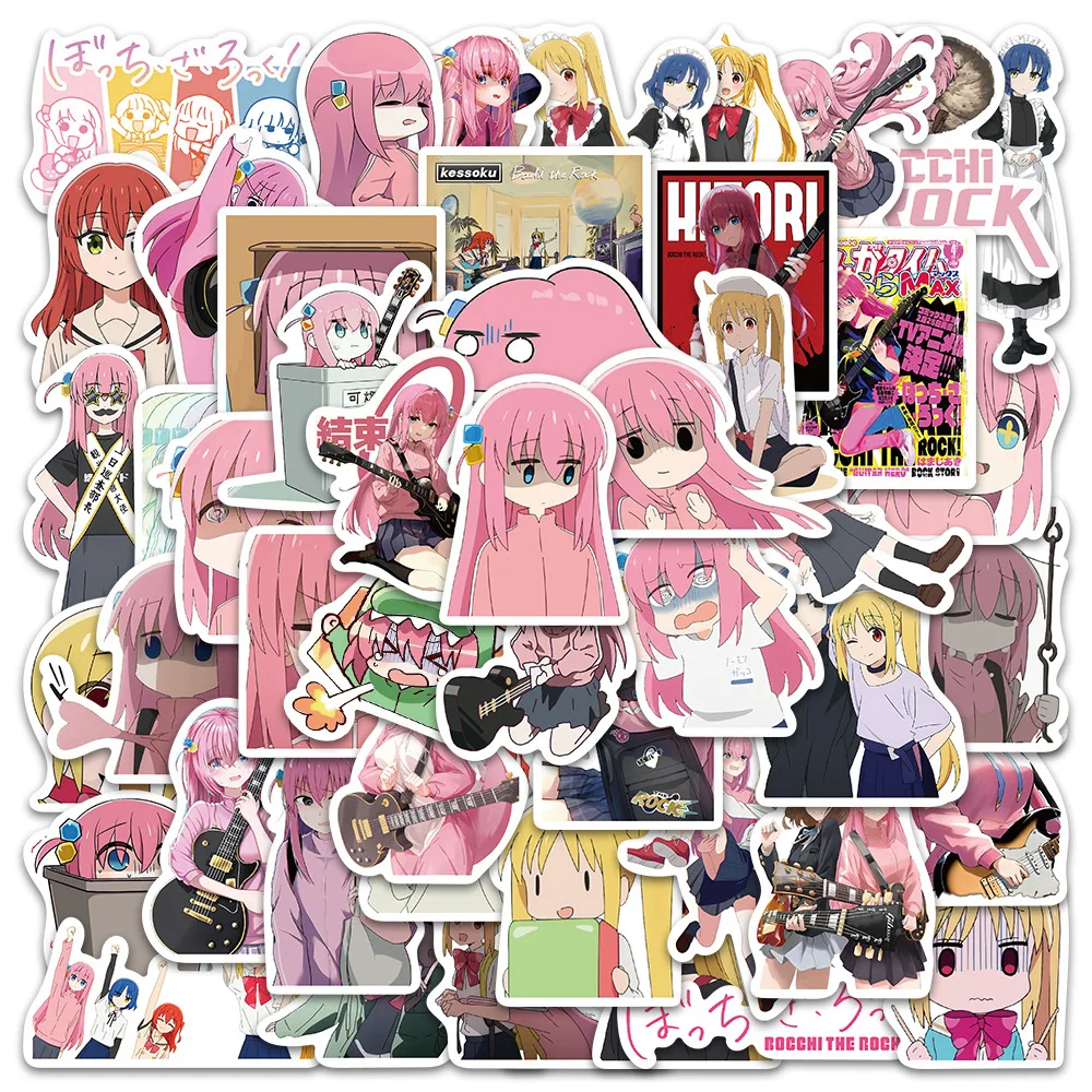 

10/30/50 PCS BOCCHI THE ROCK! Anime Sticker DIY for Laptop Luggage Suitcase Motorcycle Waterproof Cartoon Stickers Decals Toy