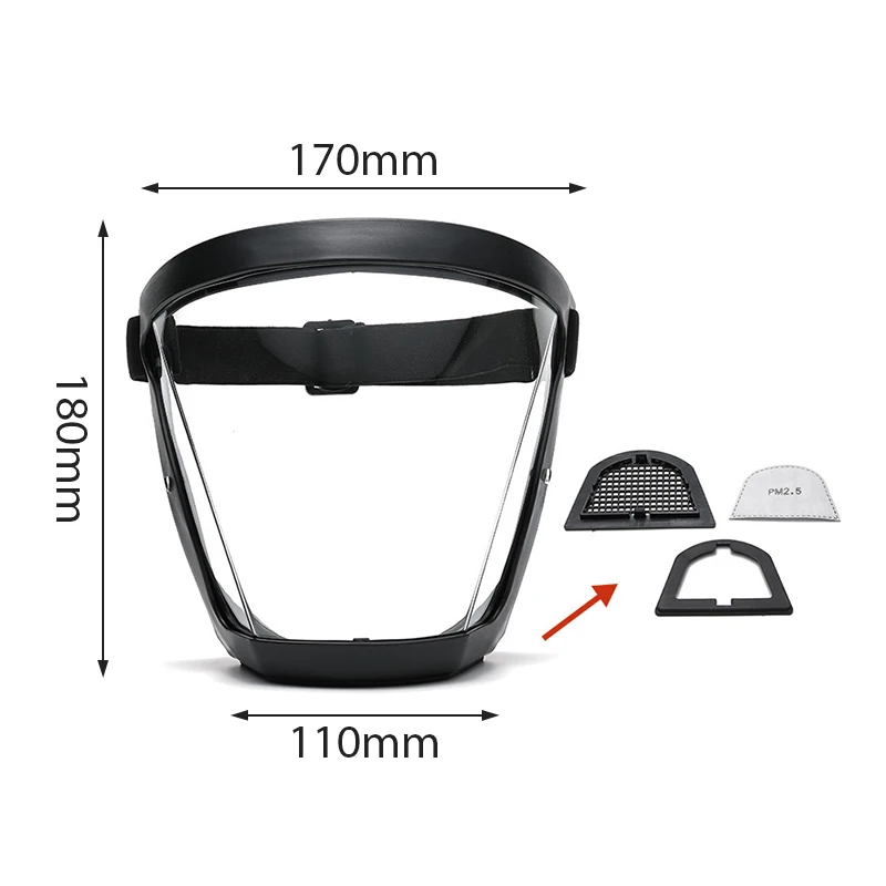Lunettes de Protection Anti-Éclaboussures Écran PC Noir