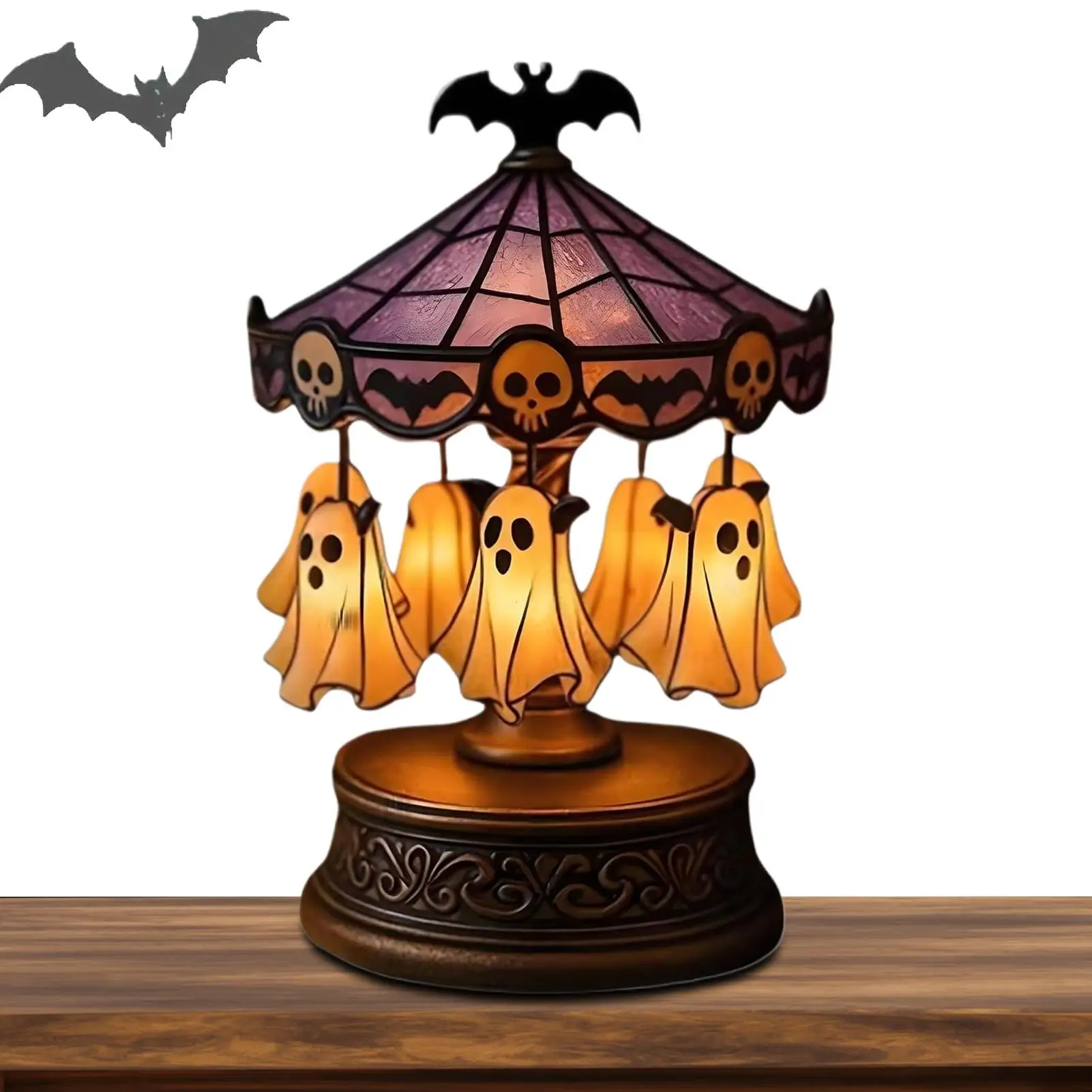 Halloween Ghost Carousel Light description 2