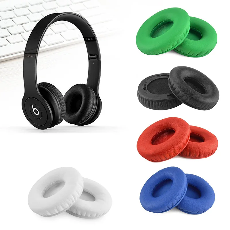 1 Pair Earphone Ear Pads Earpads Sponge Soft Foam Cushion Cups Replacement for Monster Beats By Dr Dre Solo & Solo HD Headphone