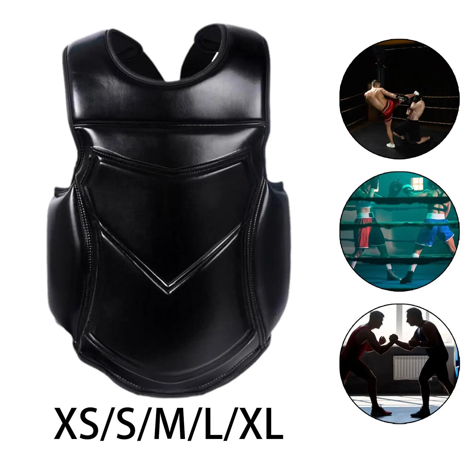Karate Chest Guard Upper Belly Rib Armour Protector Boxing Body Protector