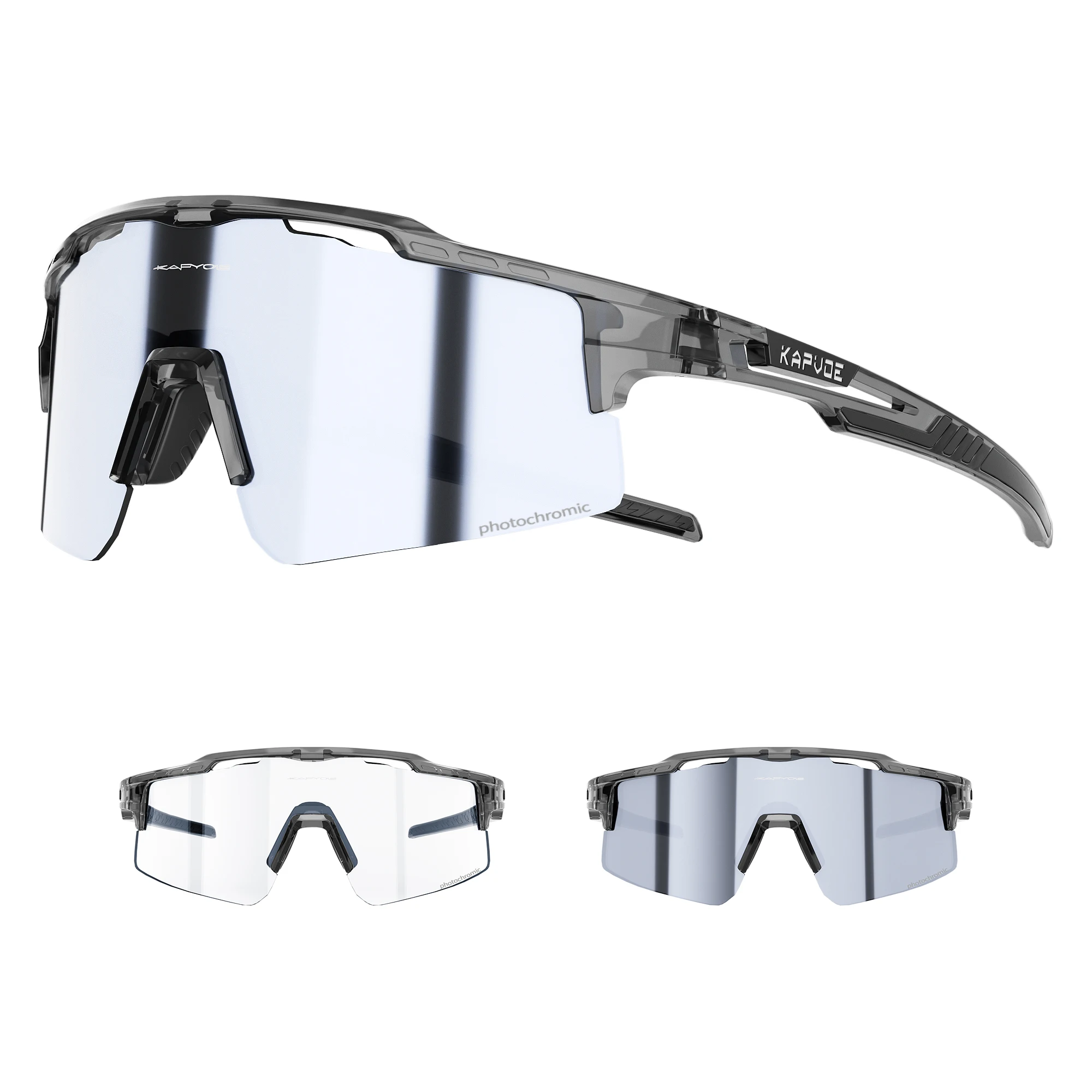 Kapvoe Photochromic Bicycle Sports Glasses Men Women Outdoor Road Cycling Sunglasses UV400 MTB Cycling Eyewea Driving Goggles