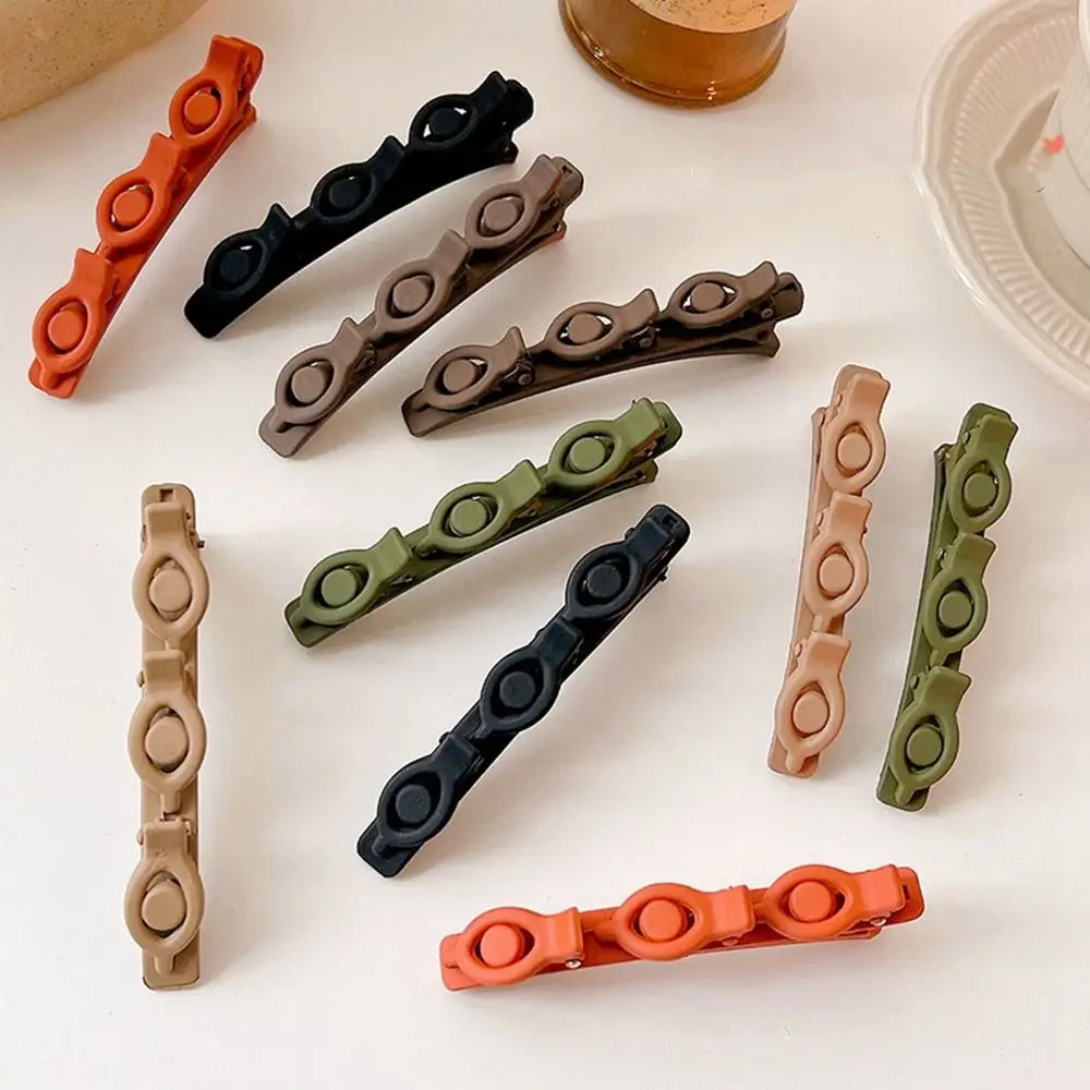 Elegant Side Barrettes Braided Hair Clip Korean Style Hairpin Duckbill Clip Headwear Plastic Bangs Clip Streetwear