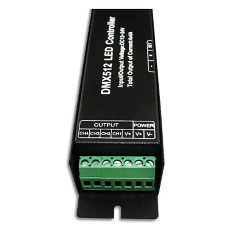 ABNR LED DMX512 4CH 디지털 디스플레이 디코더 디밍 드라이버 LED DMX512 디코더 (RGBW 스트립 라이트용) DC12-24V 4A/CH