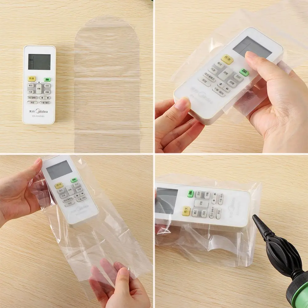 Waterproof Remote Control Cover 25Pcs Heat Shrink Film Protector Cover TV/Air Condition Remote Control Protector Household Tools