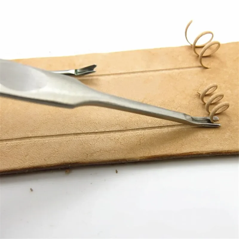 V Shaped Stitching Groover Skiving Edge Beveler Leathercraft Leather Tool 1pc