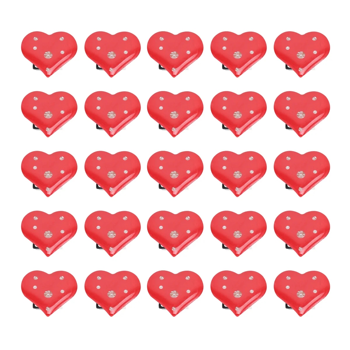 

25pcs Red Heart Shape Brooch Luminous Breastpin Flashing Lapel Glowing Brooch Valentines Day Supplies Gift Dress Up Props Decor