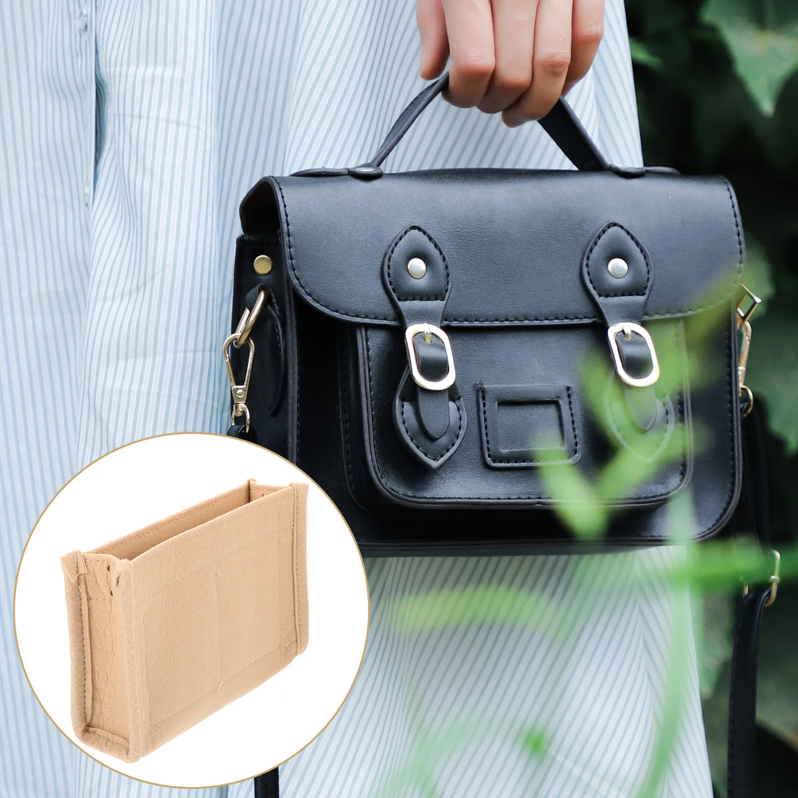 

Handbag Organizer Insert Felt Makeup Bag Insert Tote Bag Organizer Liner Purse Liner