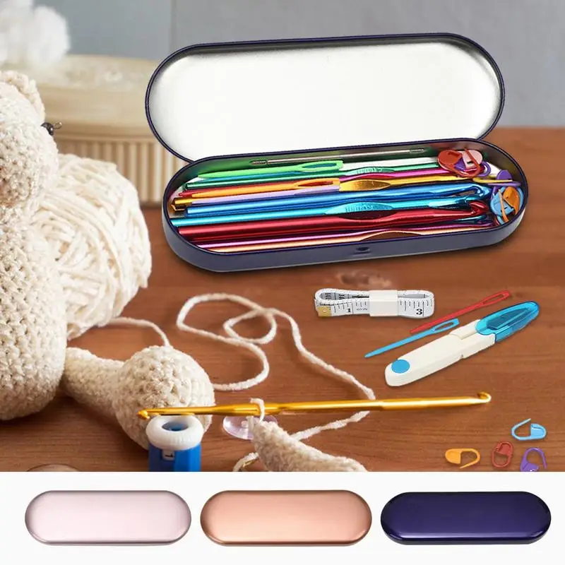 

Crochet Hooks Set Ergonomic Crochet Hooks Set Portable Crochet Hook Ergonomic Knitting Needles Tools Bag Crochet Supplies