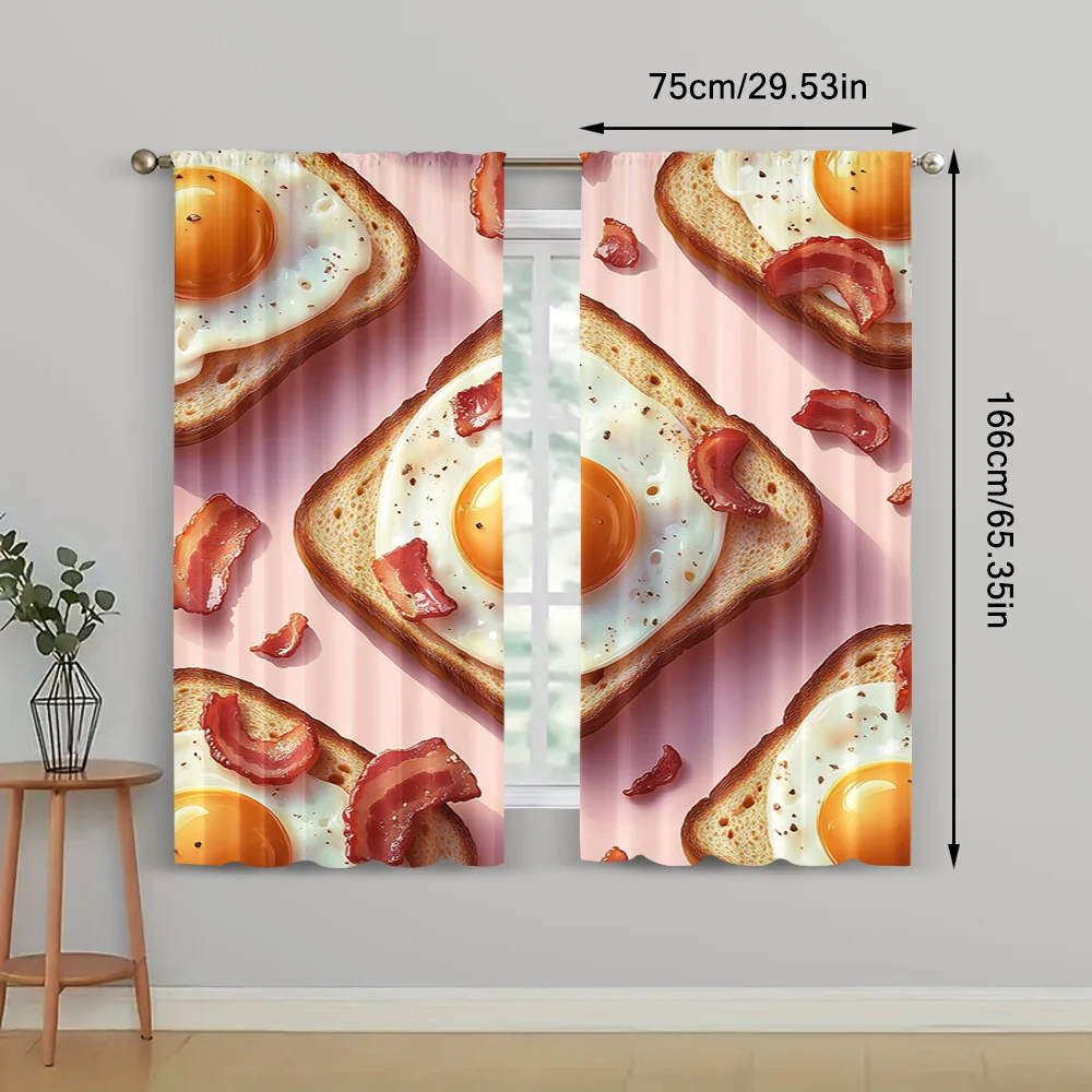 2pc,  Drapes Breakfast Polyester,Without Electricity Birthday Party Perfect for All Occasions decorate 4