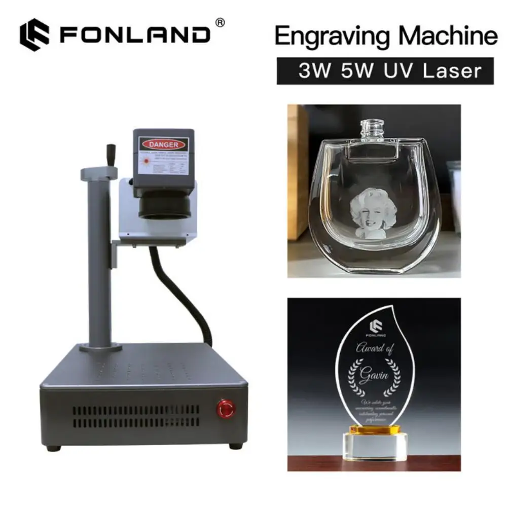 

Fonland UV Universal laser marking machine Fiber 355nm Engraving Machine for Glass Wood PVC Stainless Steel All Material 3W 5W