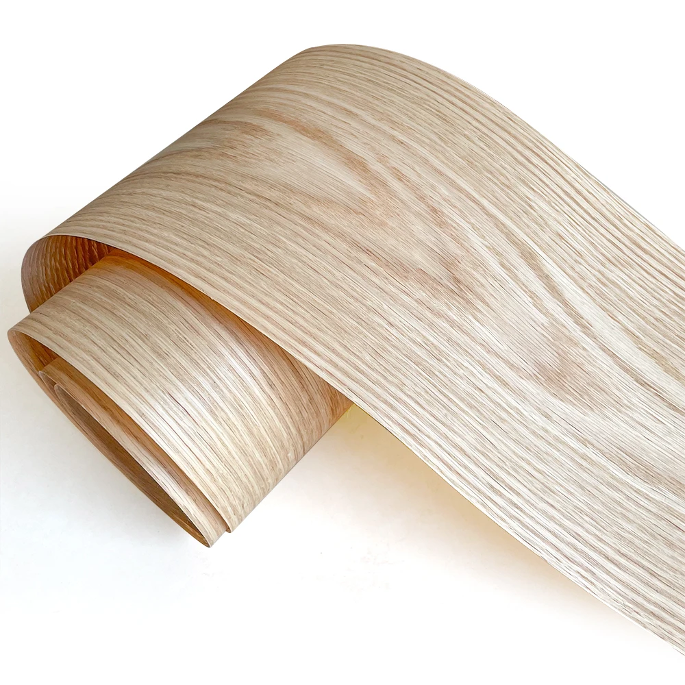 Natural Genuine Wood Veneer with non-woven Tissue Fraxinus Mandshurica  Rupr. Manchurian Chinese Ash about 60cm x 2.5m C/C