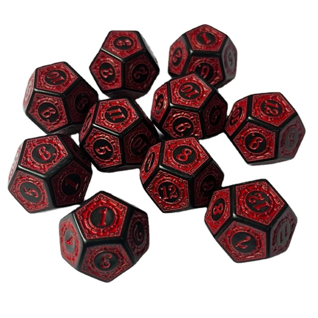 50/pcs Gem Multi-sided Dices Polyhedral Dice Set D4 D&d Trpg Cup Games -  Red - Board Game - AliExpress