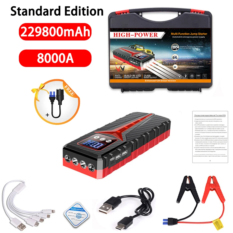 Jump Starter Starthilfe Batterie-Booster EPS wasserdicht mit