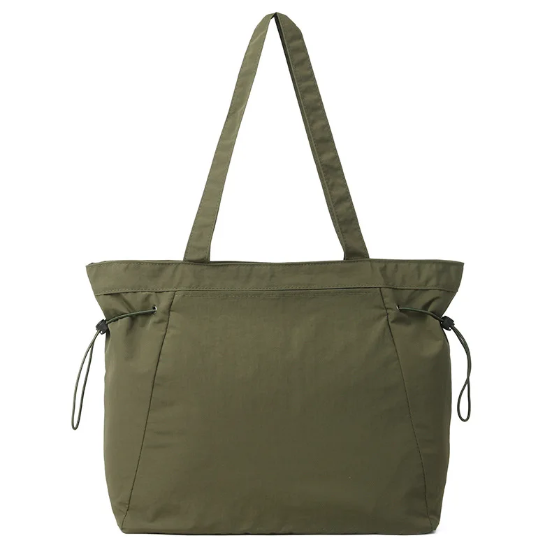 thumbnail image 1 of Bolso de mano de lona de gran capacidad para mujer, de nailon, resistente al agua, para compras, yoga, 1 of 5