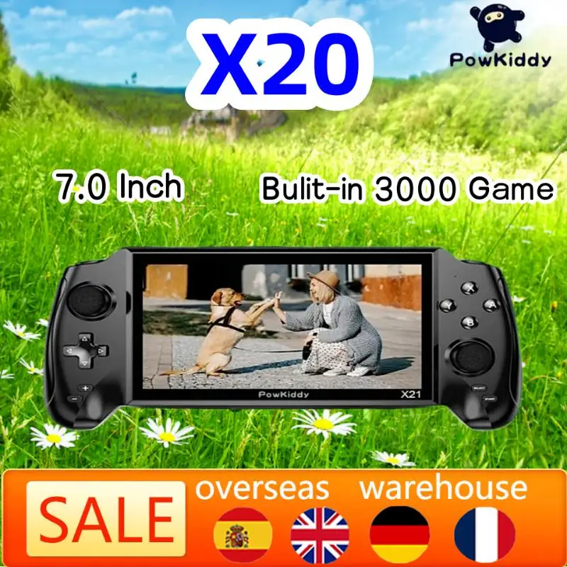 

2023 NewPOWKIDDY X20 7.0 Inch HD Screen Music Player Original Portable Retro Handheld Video Game Console Bulit-in 3000 Game