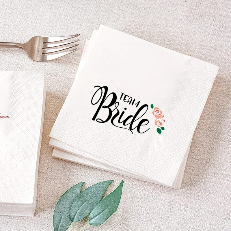 

20pcs Team Bride Napkins Bachelorette Party Bridal Shower wedding bride to be brunch dinner party Table place setting decoration