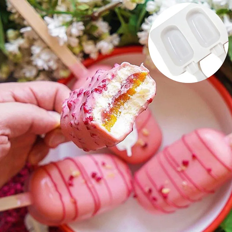 Description Picture 6 of itemSummer Silicone Popsicle Mold Ice Cream Mould Summer DIY Homemade Ice Cube Tray Ice Pop Block Freezer Juice Dessert Maker Tool