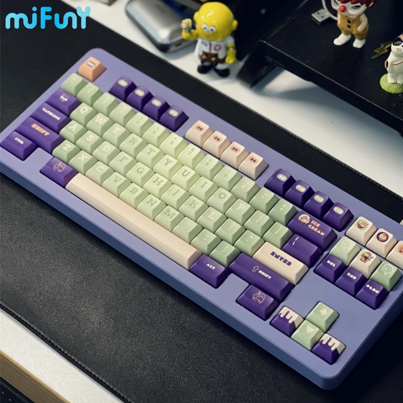 mifuny-ice-cream-key-caps-original-custom-retro-cute-keycap-pbt-dry-subbed-kca-profile-ergonomic-keycaps-for-mechanical-keyboard