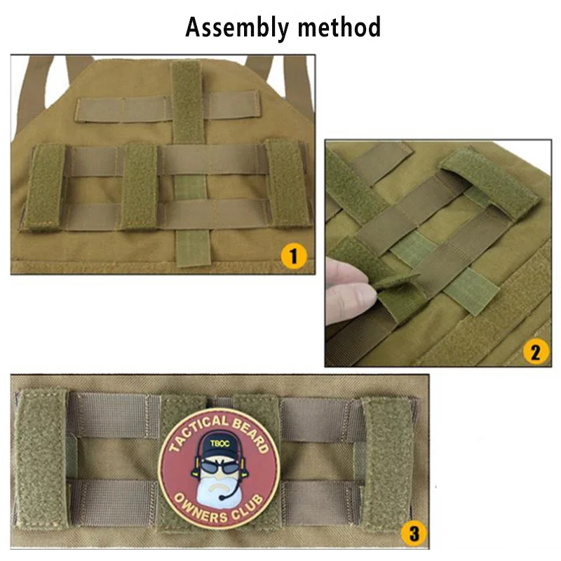 4PCS/SET Attaching Tactical Molle Strip ID Patches with Hook and Loop  Fastener Buckle Hook Molle Backpack Vest Tape Patches - AliExpress