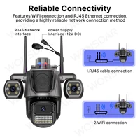 WONSDAR caméra IP Triple objectif extérieur remplissage sonore haut-parleur WiFi caméra détection humaine suivi automatique PTZ Surveillance vidéo iCSee 7